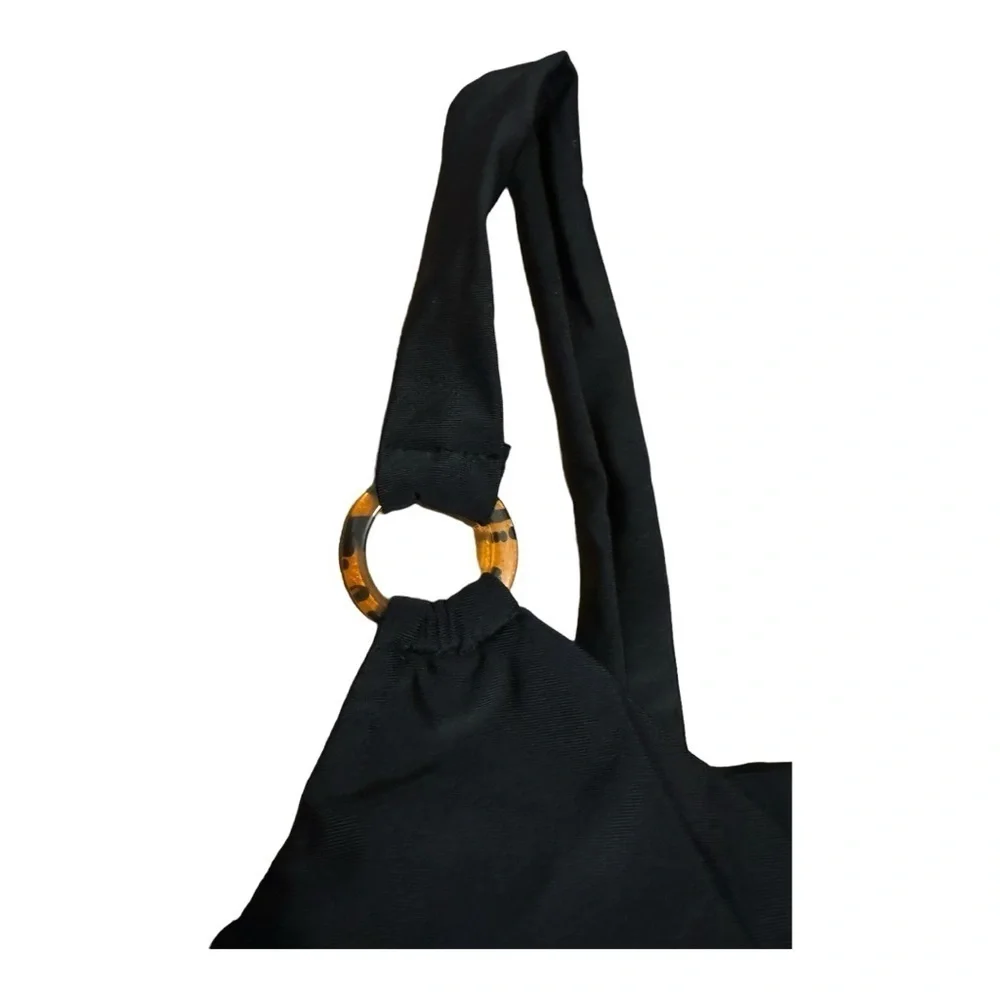 NWOT black monokini leopard rings - size XL - Picture 6 of 9